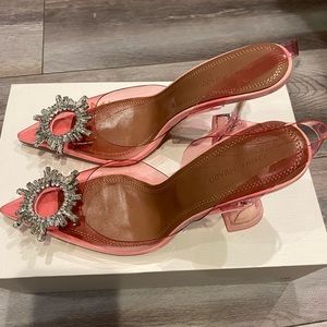 AMINA MUADDI begum PVC slingback pink pumps